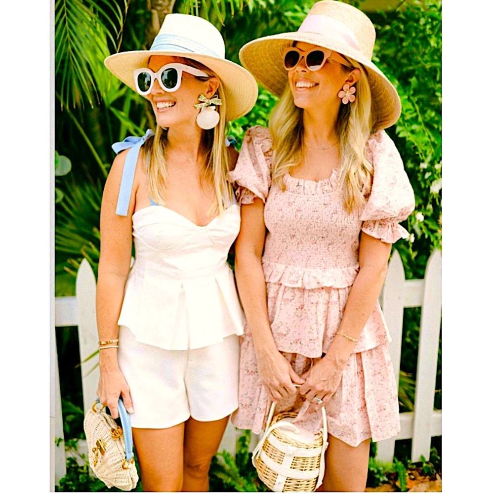 Tuckernuck Hyacinth House Marie Pink Floral Smocked Mini Dress Spring Party